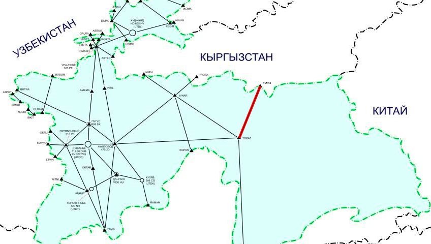 Новая международная воздушная трасса в небе Таджикистана