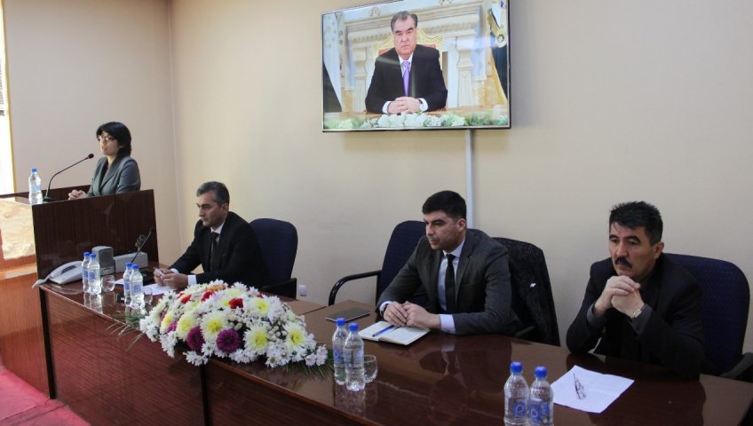 Встреча коллектива с представителями Агентства по государственному финансовому контролю и борьбе с коррупцией Республики Таджикистан