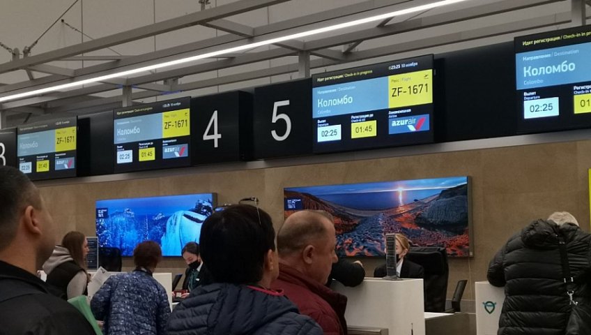 Из аэропорта Красноярск вылетел первый в истории рейс на Шри-Ланку