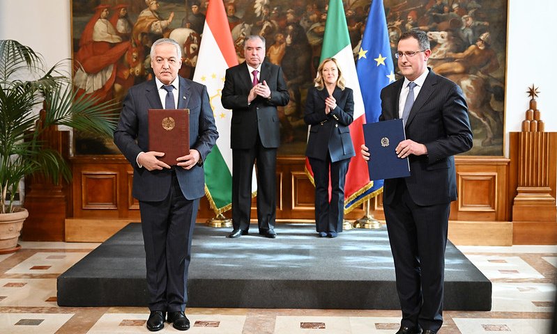 CEREMONY OF SIGNING THE COOPERATION DOCUMENTS BETWEEN TAJIKISTAN AND ITALY