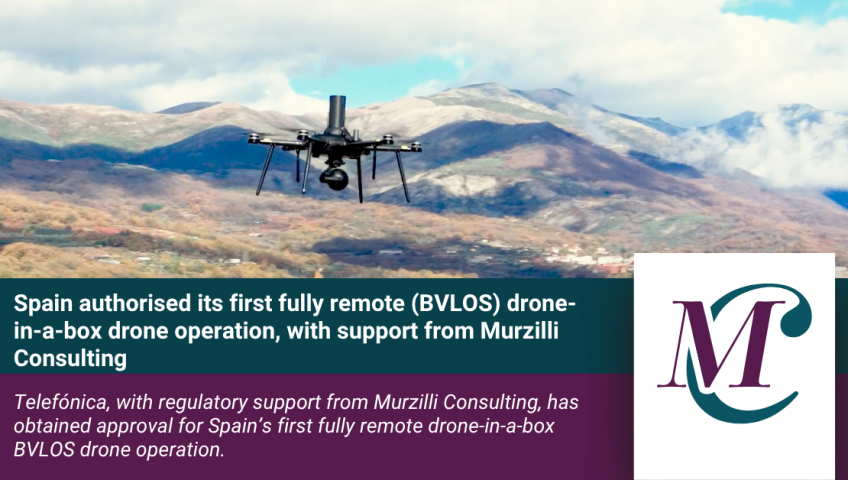 ИСПАНИЯ РАЗРЕШИЛА ПЕРВУЮ ПОЛНОСТЬЮ ДИСТАНЦИОННУЮ ЭКСПЛУАТАЦИЮ ДРОНА ЗА ПРЕДЕЛАМИ ПРЯМОЙ ВИДИМОСТИ (BVLOS) В СОСТАВЕ КОМПЛЕКТА «ДРОН В КОРОБКЕ» ПРИ ПОДДЕРЖКЕ КОМПАНИИ MURZILLI CONSULTING