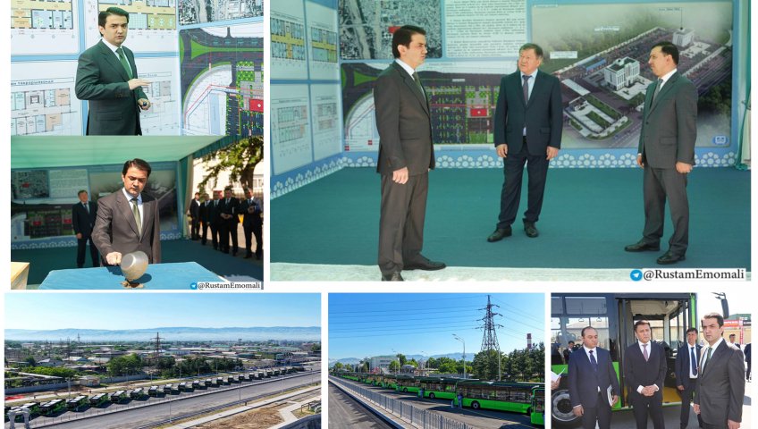 RUSTAMI EMOMALI COMMISSIONED 30 NEW ELECTRIC BUSES IN DUSHANBE AND LAUNCHED CONSTRUCTION OF AN IMPORTANT FACILITY FOR THE MINISTRY OF INTERNAL AFFAIRS