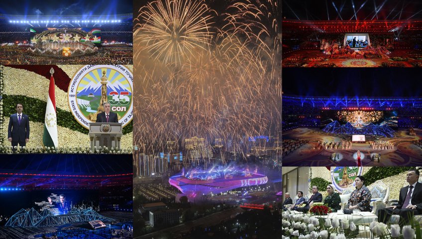 PARTICIPATION IN THE CULTURAL PROGRAMME DEDICATED TO THE 35TH ANNIVERSARY OF THE STATE INDEPENDENCE OF THE REPUBLIC OF TAJIKISTAN AT THE NATIONAL STADIUM